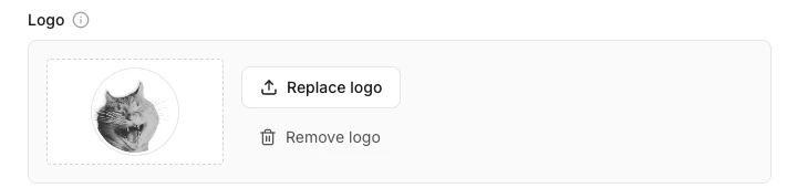 Hathaura branding settings: upload or replace your logo